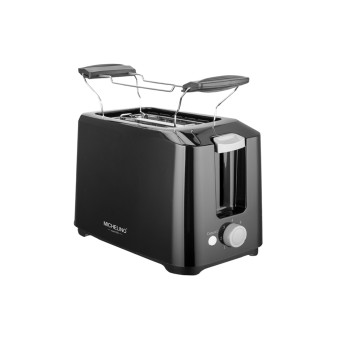 Michelino 2 Scheiben Toaster mit Brötchenaufsatz Schwarz 