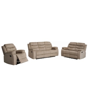 HTI-Living 3 Sitzer 2 Sitzer Sessel Kirwall Beige