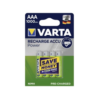 Akku 1x4 Varta Rechargeable Accu AAA Ready2Use NiMH 1000 mAh Micro 