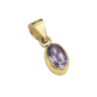 Anhänger 333/- Gelbgold mit Amethyst 