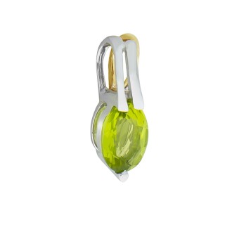 Anhänger 375/-Gelbgold/Weißgold mit Peridot 