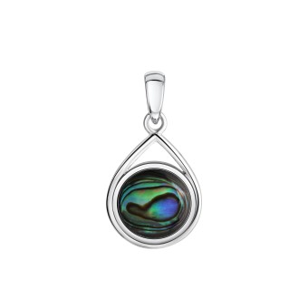 Anhänger 925-Sterling Silber rhodiniert Abalone 