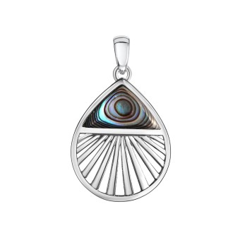 Anhänger 925/-  Sterling Silber rhodiniert Abalone 