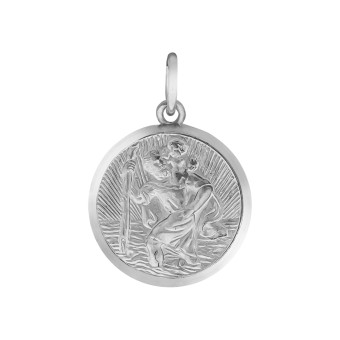 Anhänger 925/- Sterling Silber rhodiniert Christophorus 