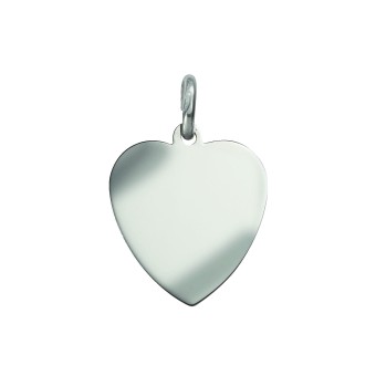 Anhänger 925/- Sterling Silber rhodiniert Silberplatte Herz 
