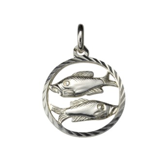 Anhänger 925/- Sterling Silber Sternzeichen Fische 