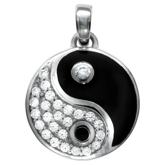 Anhänger 925/- Sterling Silber Ying Yang 