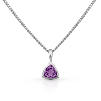 Orolino Anhänger mit Kette 585 Gold weiß Amethyst 