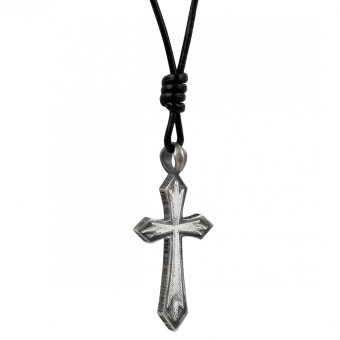 CAI Anhänger mit Kette 925/- Sterling Silber oxidiert Kreuz 