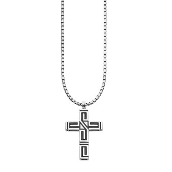 CAI Anhänger mit Kette 925/- Sterling Silber rhodiniert Kreuz 