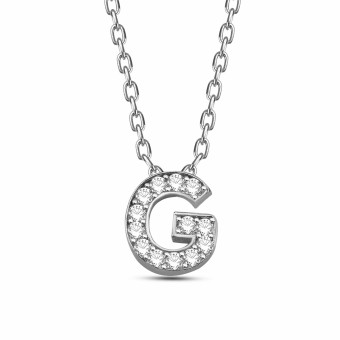 dKeniz Anhänger mit Kette Buchstabe G 925/- Sterling Silber 