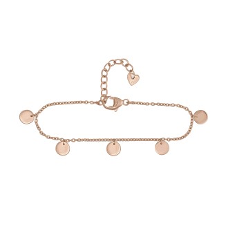 CAI Armband 925 Silber rosévergoldet Plättchen Boho 