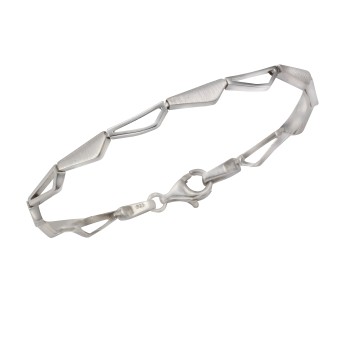 Armband 925/- Sterling Silber rhodiniert 19cm 