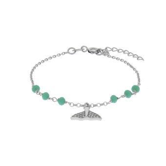 Armband 925/- Sterling Silber rhodiniert Glassteine und Zirkonia 