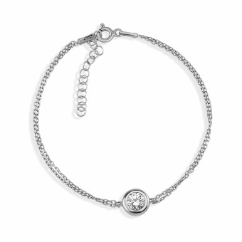 dKeniz Armband 925/- Sterling Silber Solitär 