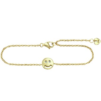 CAI Armband 925/- Sterling Silber vergoldet Zirkonia Smile 