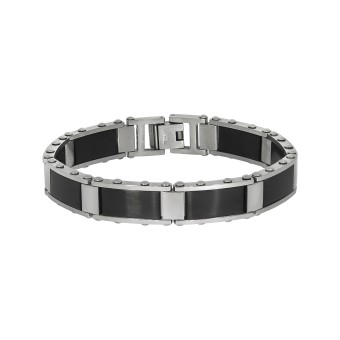 ZEEme Stainless Steel Armband Edelstahl poliert matt zweifarbig 