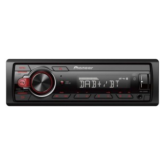 Pioneer Autoradio MVH-330DABAN mit DAB Antenne 