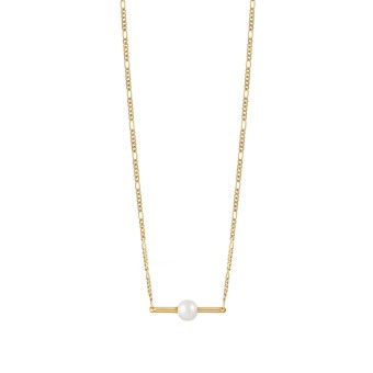 Collier 925/- Sterling Silber vergoldet Perle 