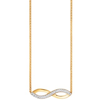 CAI Collier 925/-Sterling Silber vergoldet Topas Infinity 