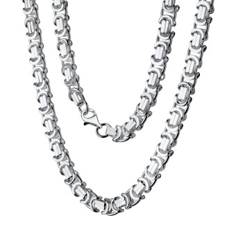 Collier 925/- Sterling Silber weiß  Etruskerkette 60 cm 