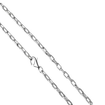 Collier 925/- Sterling Silber weiß Gliederkette 45 cm 