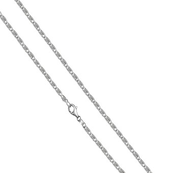 Collier 925/- Sterling Silber weiß S-Panzer 42 cm 