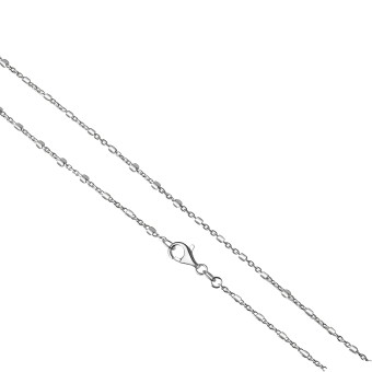 Collier 925/- Sterling Silber weiß Würfelelemente 42 cm 