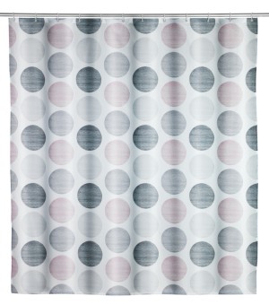 Wenko Duschvorhang Pastell Dots, 180 x 200 cm, Textil 