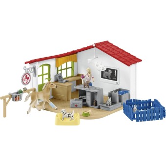 Schleich® Farm World 42502 Tierarzt-Praxis mit Haustieren 