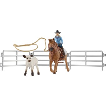 Schleich® Farm World 42577 Team Roping mit Cowgirl 