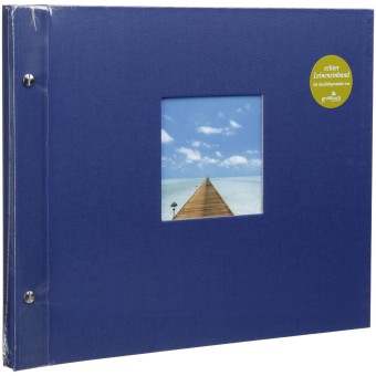 Goldbuch Fotoalbum Bella Vista blau 39x31 Schraubalbum 40 weiße Seiten 