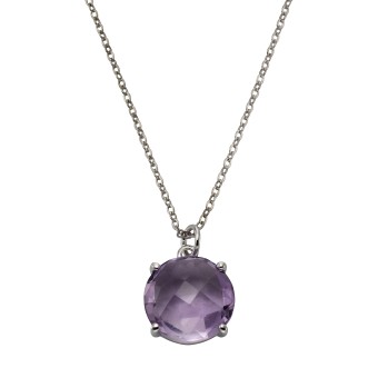 Halskette 925 Sterling Silber Amethyst 