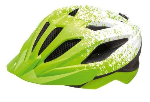 KED Kinderhelm  Street Jr. Pro, lime green white matt 49-55 cm