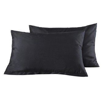 HTI-Living Kissenhülle Microfaser 2er Set 40 x 60 cm Schwarz