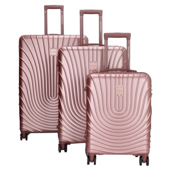 Kofferset 3-teilig Hartschalenkoffer Rosé