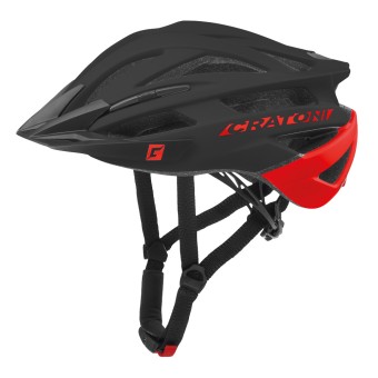 Cratoni MTB Fahrradhelm Agravic schwarz/rot matt S/M (54-58cm)