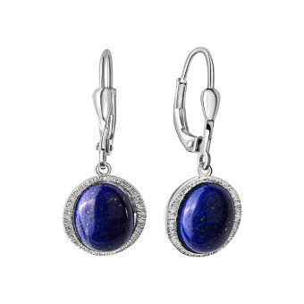 Ohrhänger 925-Sterling Silber rhodiniert Lapislazuli 