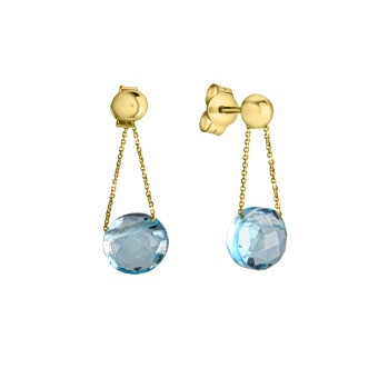 Celesta Gold Ohrring 375/- Gelbgold Blautopas 