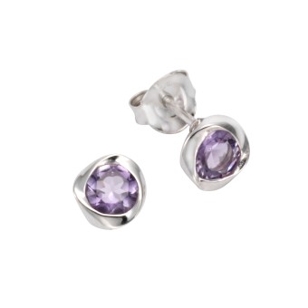 Ohrstecker 925/- Sterling Silber Amethyst 