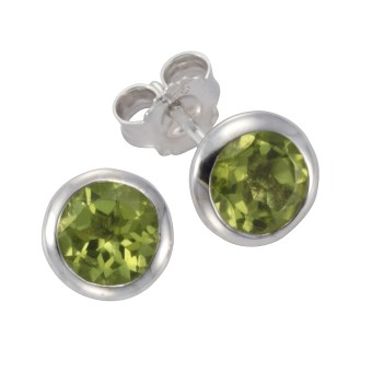 Ohrstecker 925/- Sterling Silber Peridot 