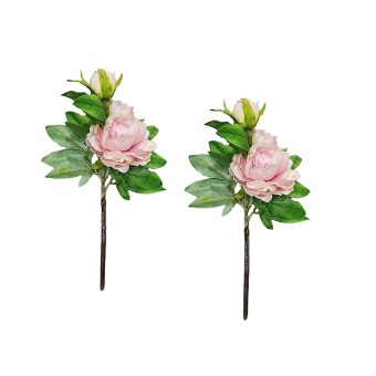 HTI-Living Pfingstrose 2er Set Rosa Flora 38 cm 