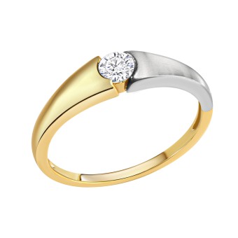 Celesta Gold Ring 375/- Gelbgold 2farbig Zirkonia 054 (17,2)