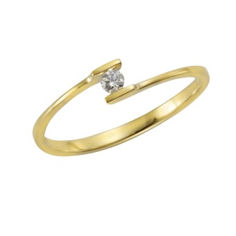 Orolino Ring 585 Gold Brillant 0,06ct. 052 (16,6)