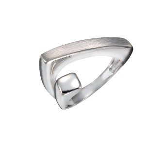 Ring 925 Silber rhodiniert 13,5mm breit 058 (18,5)