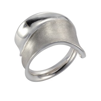 Ring 925 Silber rhodiniert glanz matt 052 (16,6)