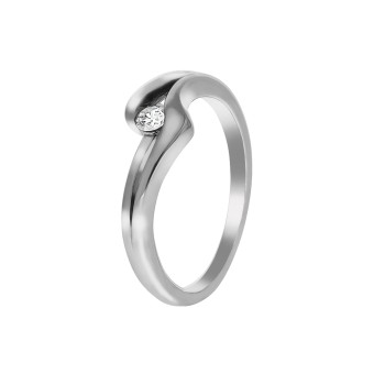 Ring 925/- Sterling Silber rhodiniert Zirkonia 056 (17,8)