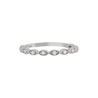 CAI Ring 925/- Sterling Silber rhodiniert Zirkonia Stacking 050 (15,9)