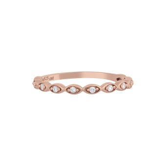 CAI Ring 925/- Sterling Silber rosévergoldet Zirkonia Stacking 050 (15,9)