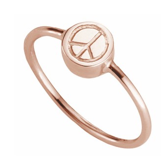 CAI Ring 925/- Sterling Silber rotvergoldet Peace 050 (15,9)